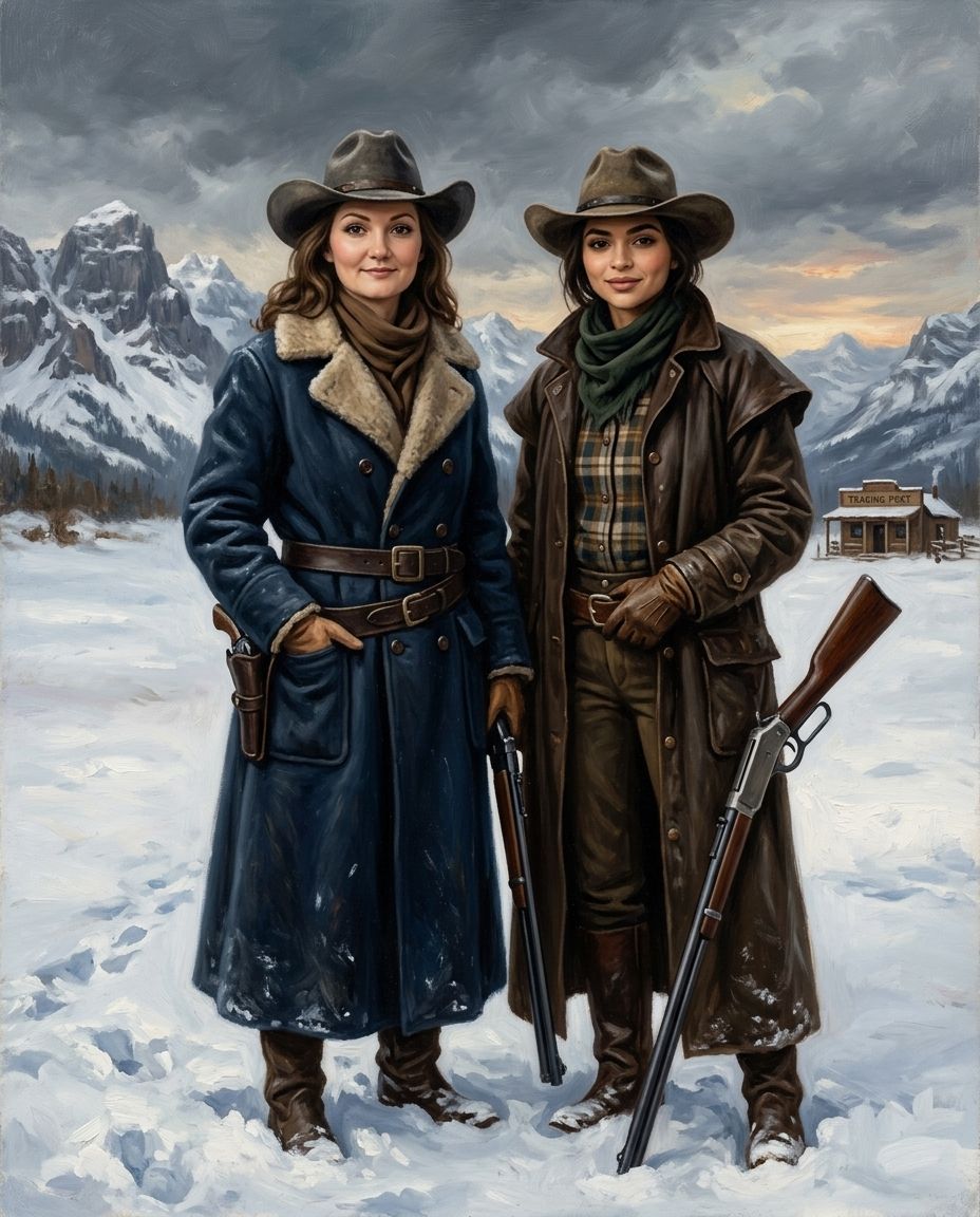 Northern Range – Yetişkin Kız Kardeşler kişiye özel portre tasarım örneği