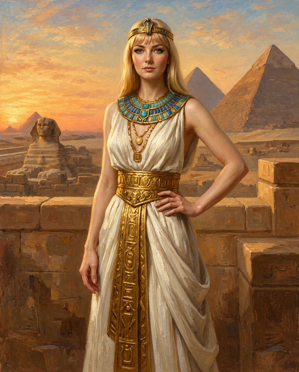 Ancient Rulers – Kadın kişiye özel portre tasarım örneği