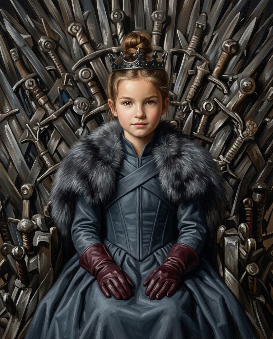 Royals of the North – Çocuk kişiye özel portre tasarım örneği