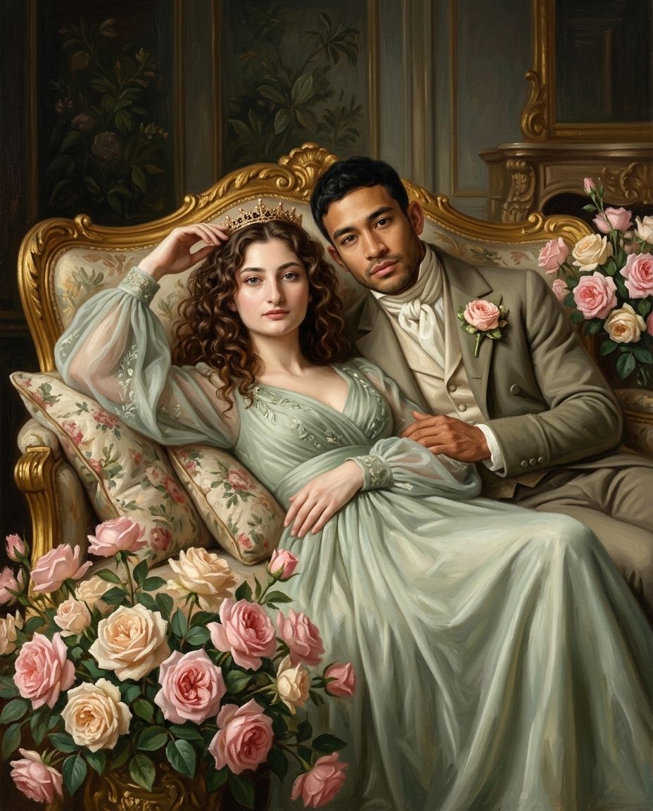 Royal Daydream – Çift kişiye özel portre tasarım örneği