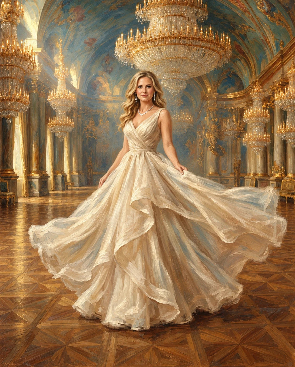 Ballroom – Kadın kişiye özel portre tasarım örneği
