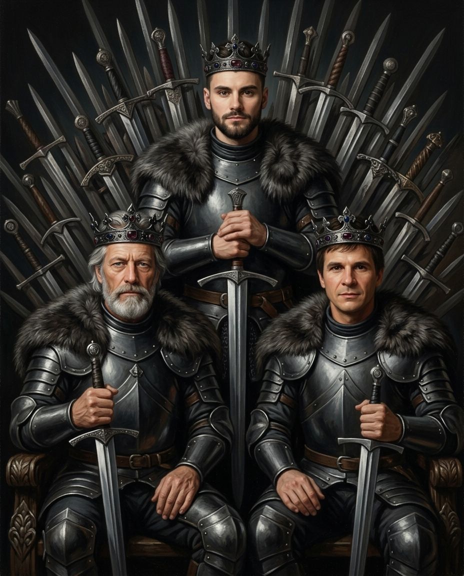 Royals of the North – Erkek Kuşakları kişiye özel portre tasarım örneği
