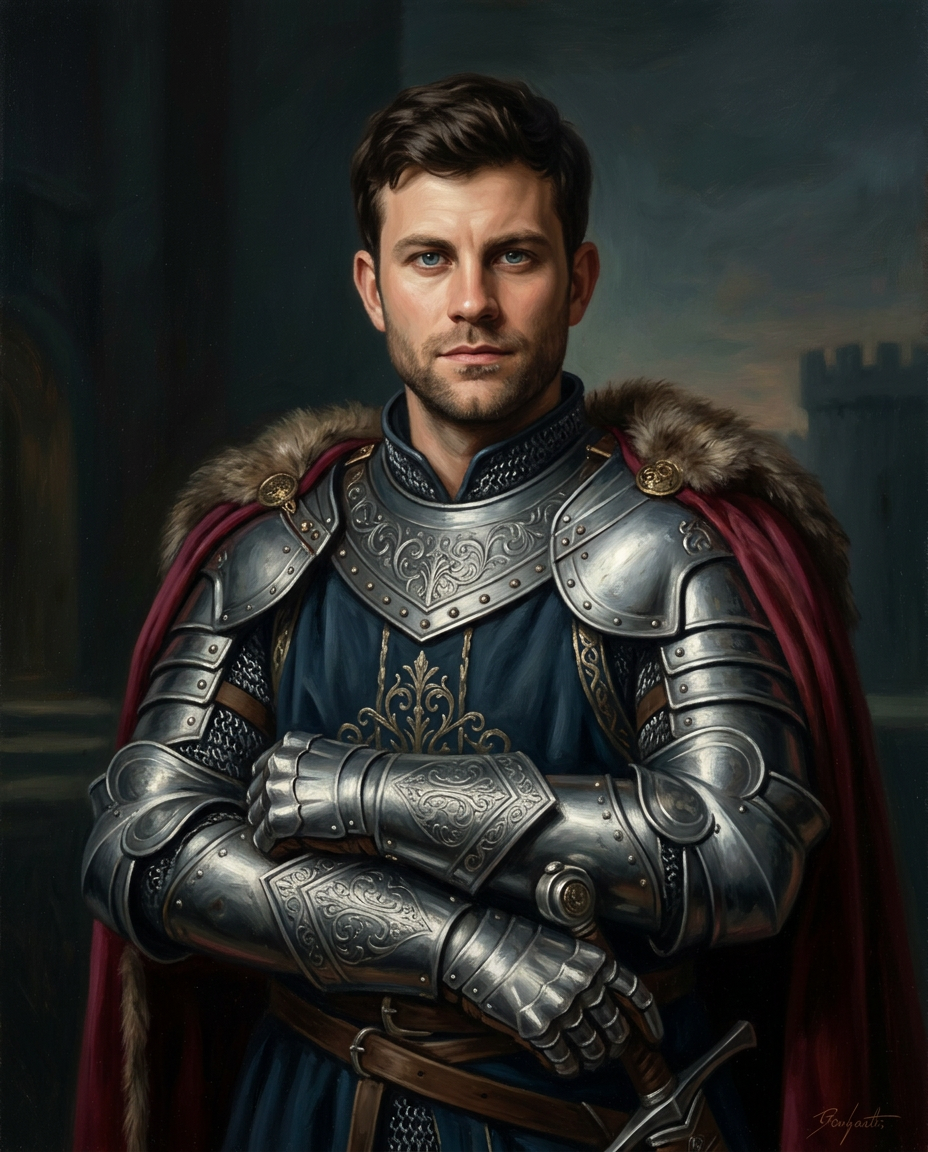 Knight – Erkek kişiye özel portre tasarım örneği