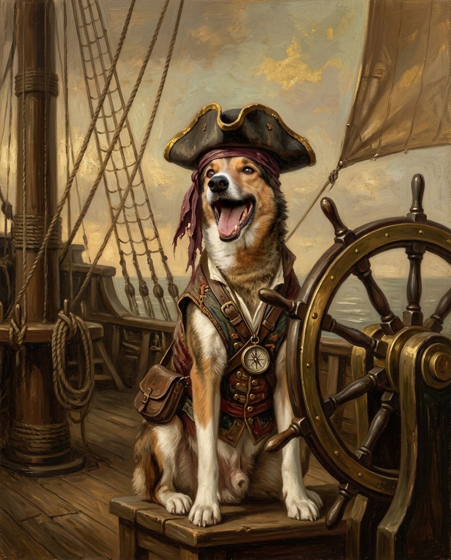 Wild Pirates – Evcil Hayvan kişiye özel portre tasarım örneği