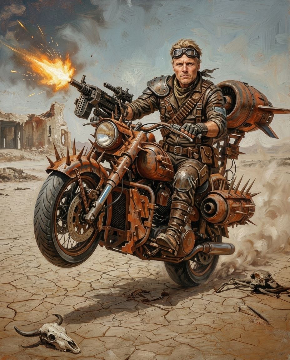 Mad Rider – Erkek kişiye özel portre tasarım örneği