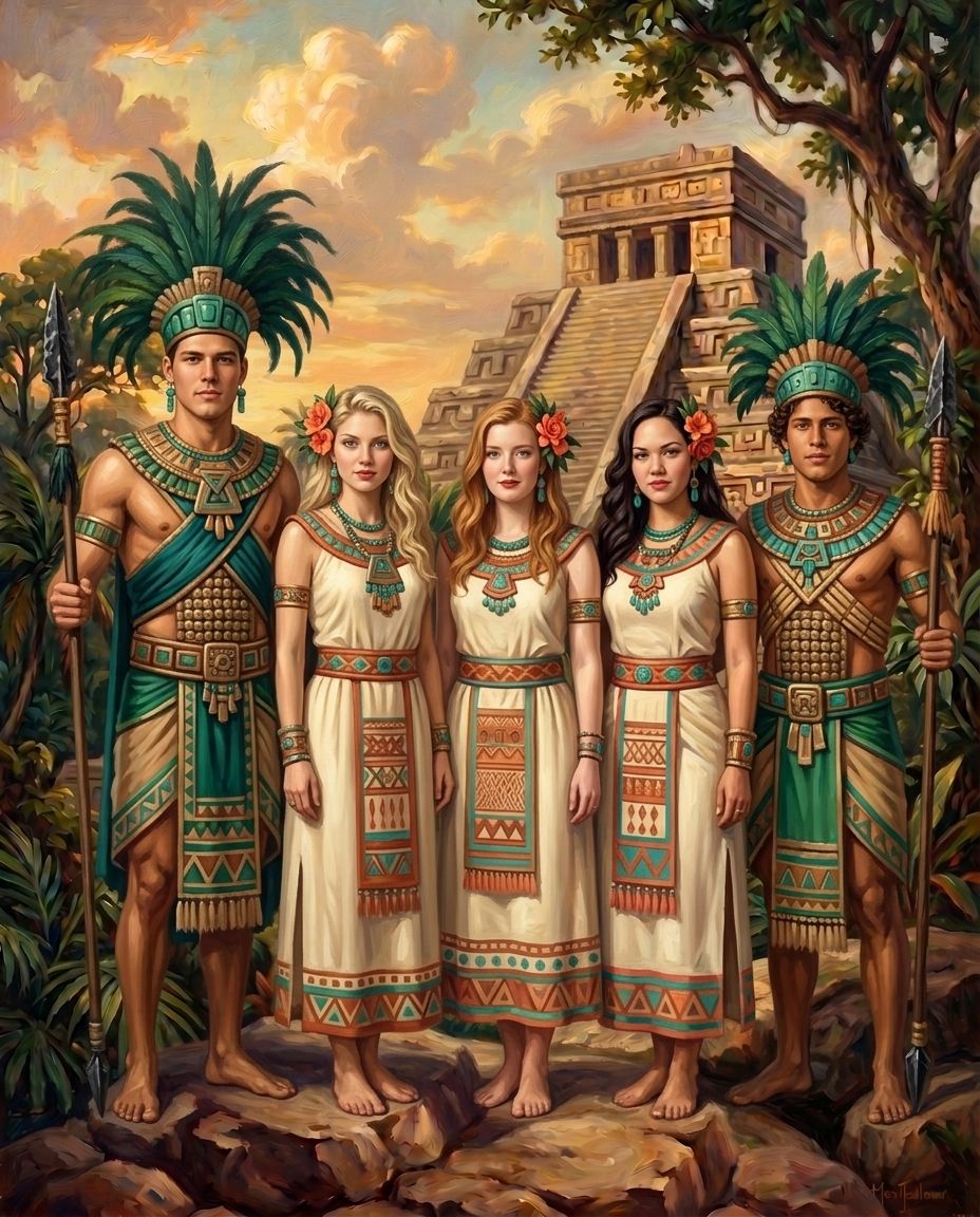 Aztecs – Kardeşler kişiye özel portre tasarım örneği