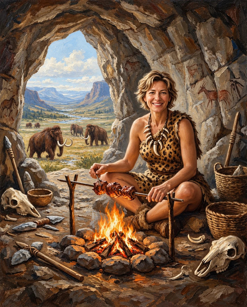 Cave Family – Kadın kişiye özel portre tasarım örneği
