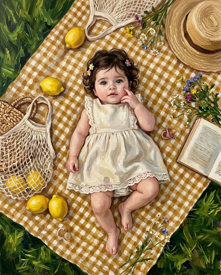 Lazy Lemon – Bebek kişiye özel portre tasarım örneği