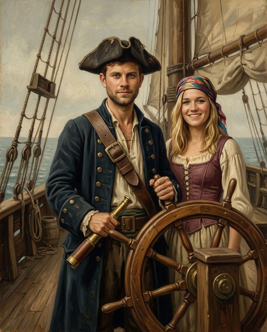 Wild Pirates – Kardeşler kişiye özel portre tasarım örneği