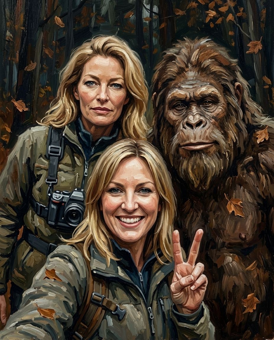 Sasquatch – Kadın Çift kişiye özel portre tasarım örneği