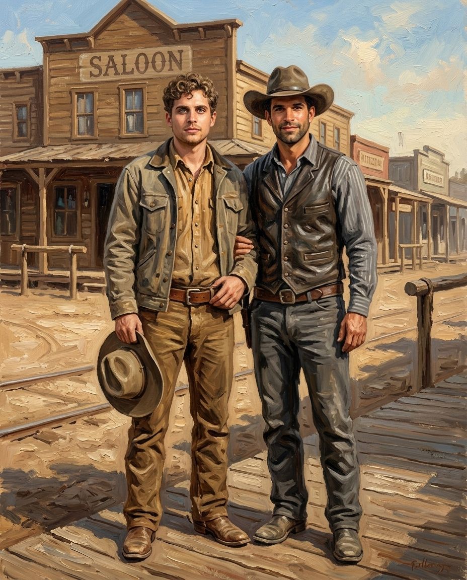 The Saloon – Erkek Çift kişiye özel portre tasarım örneği