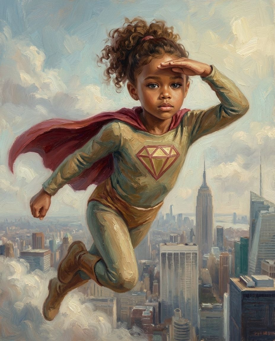Super Hero – Çocuk kişiye özel portre tasarım örneği