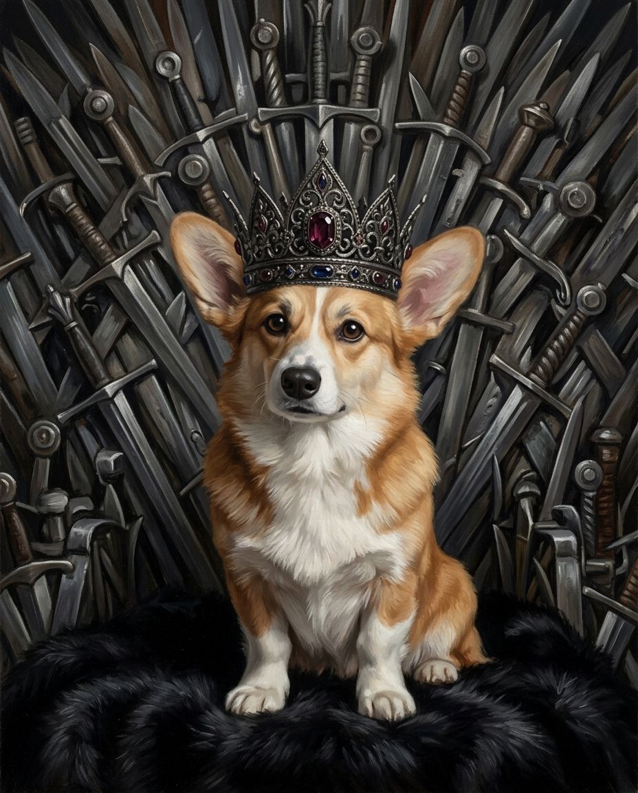 Royals of the North – Evcil Hayvan kişiye özel portre tasarım örneği