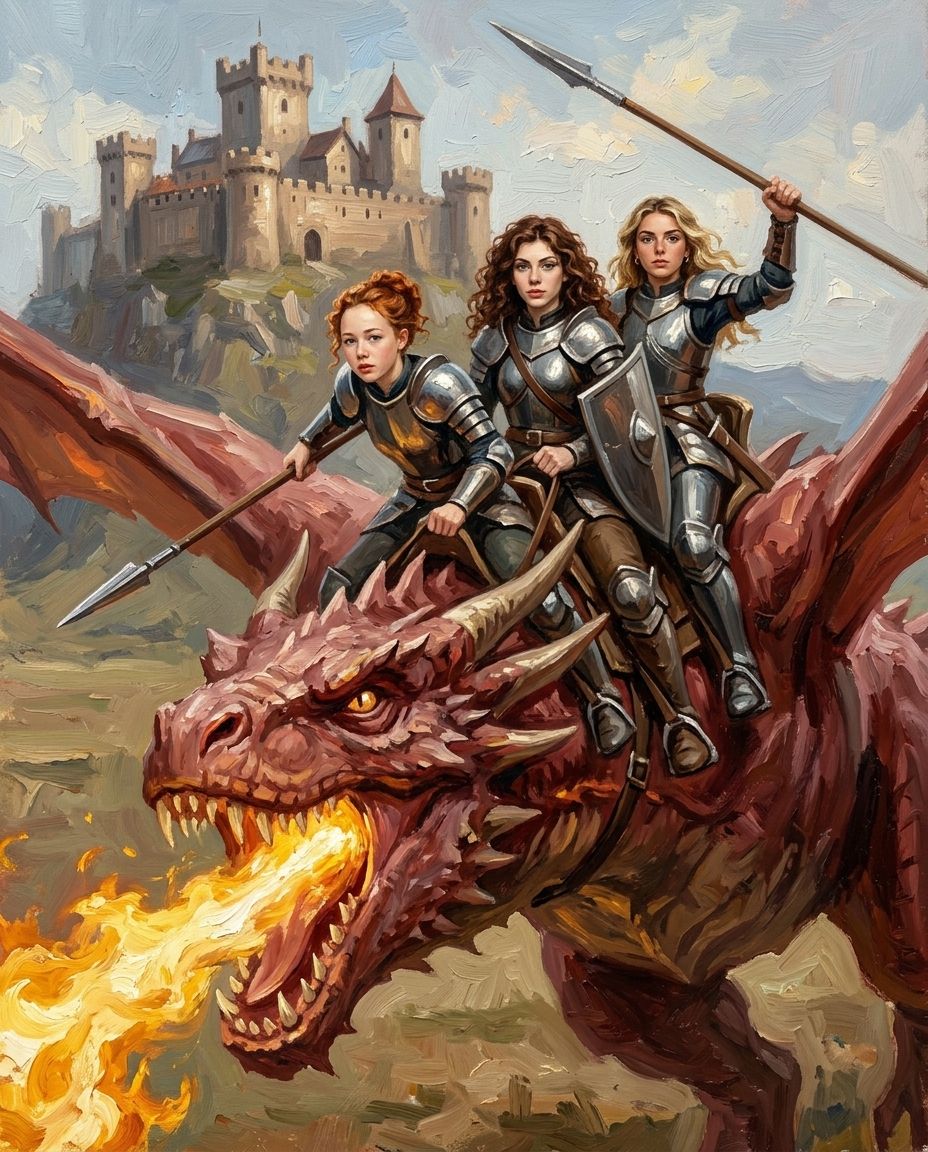 Dragon Rider – Kadın Kuşakları kişiye özel portre tasarım örneği