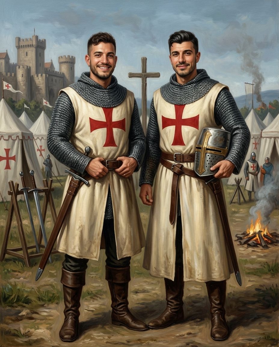 Templars – Yetişkin Erkek Kardeşler kişiye özel portre tasarım örneği