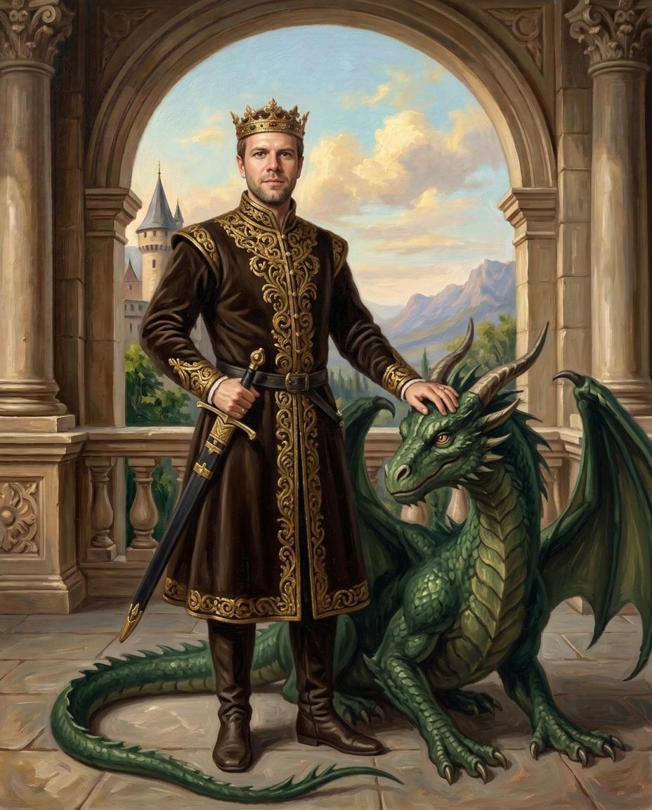 Fantasy Royalty – Erkek kişiye özel portre tasarım örneği