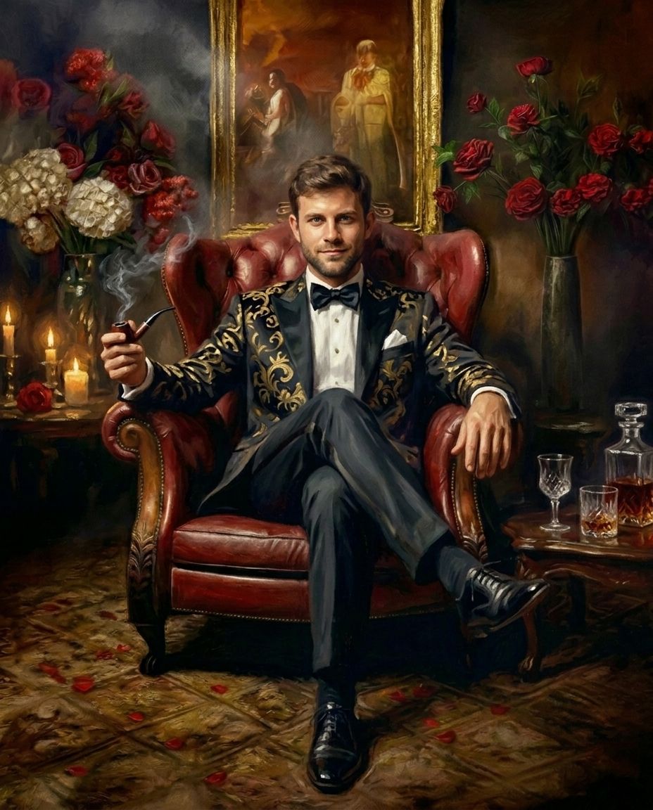 Godfather – Erkek kişiye özel portre tasarım örneği