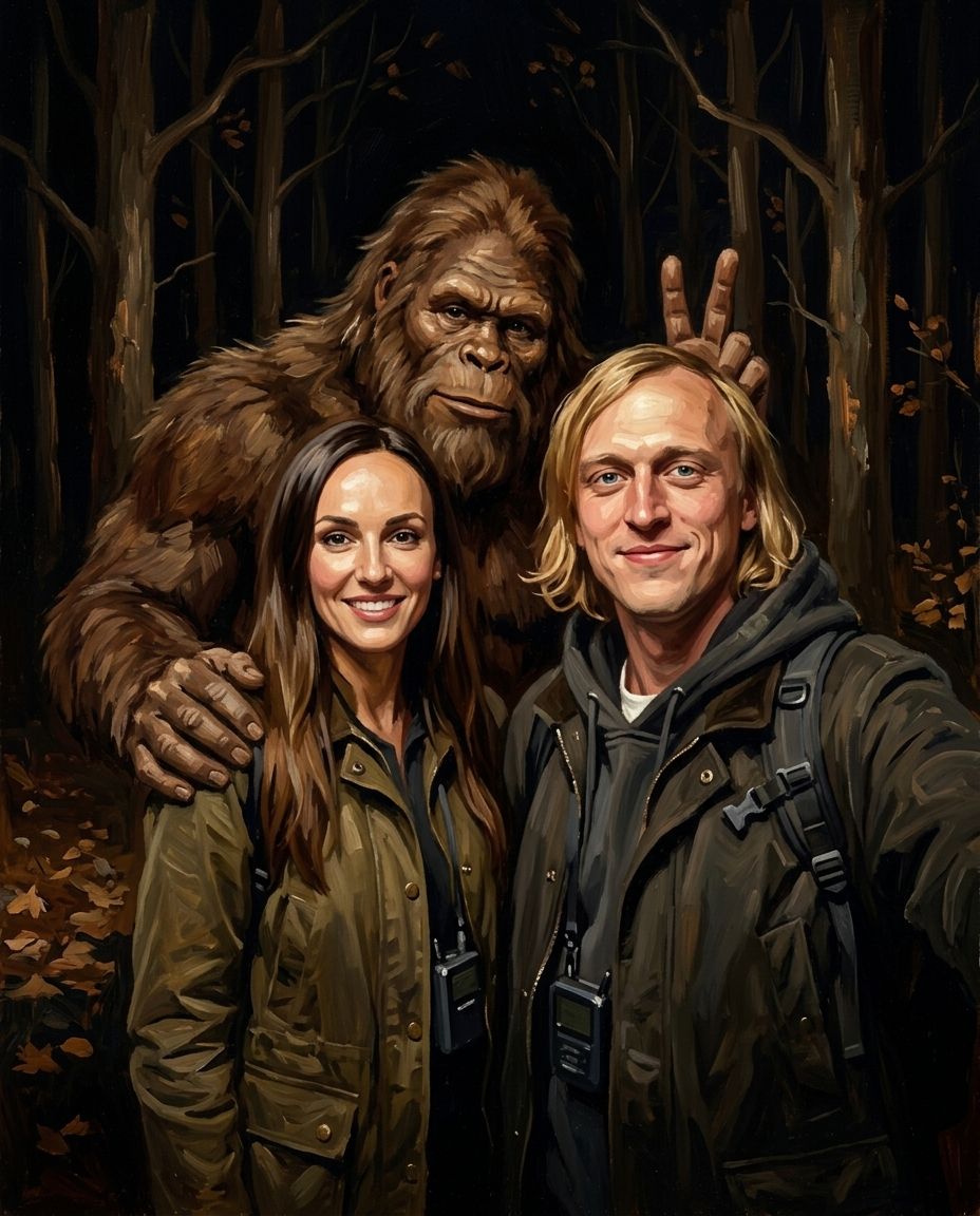 Sasquatch – Çift kişiye özel portre tasarım örneği