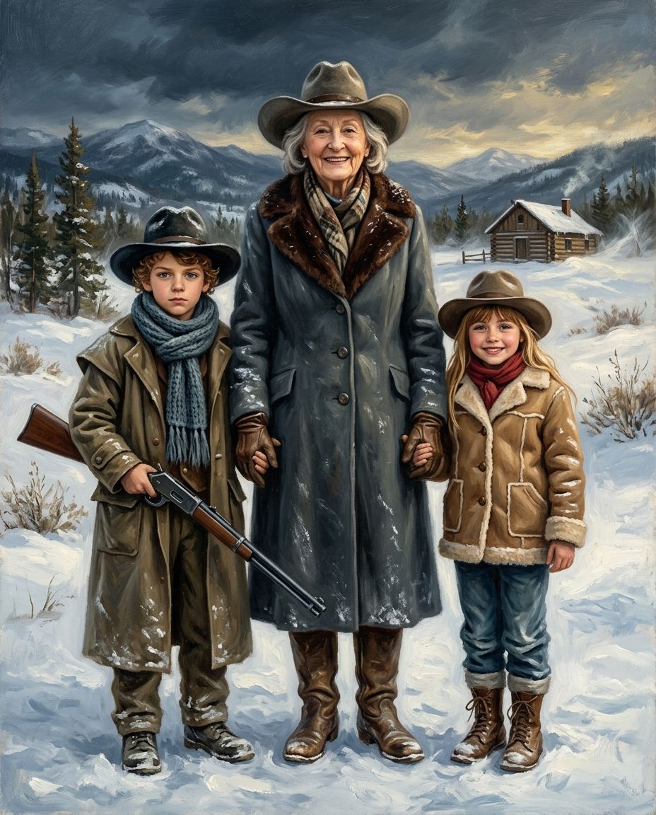 Northern Range – Büyükanne ve Torunlar kişiye özel portre tasarım örneği