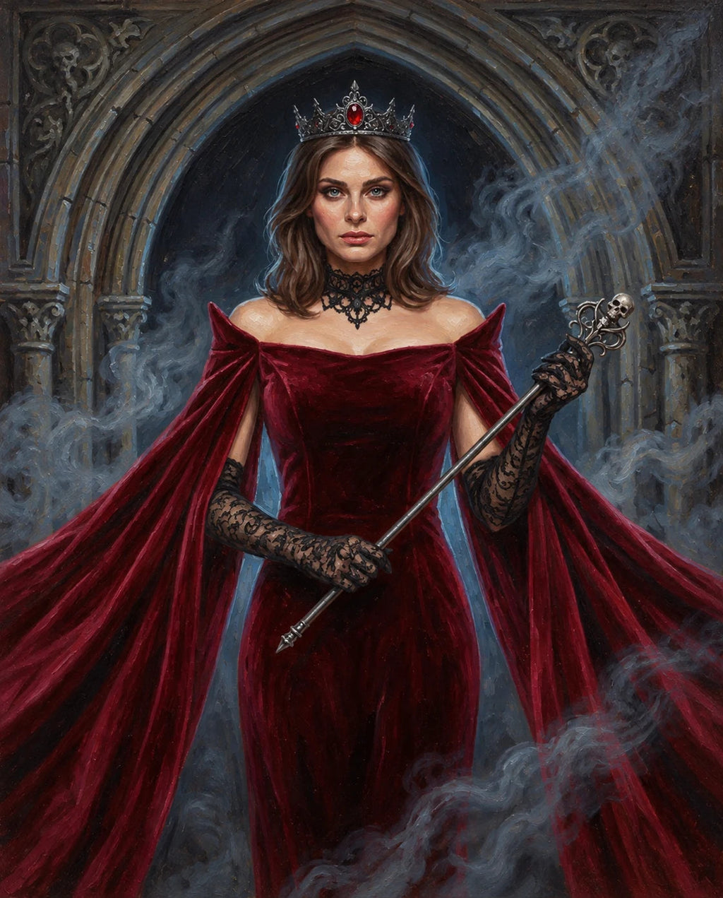 Evil Reign – Kadın kişiye özel portre tasarım örneği