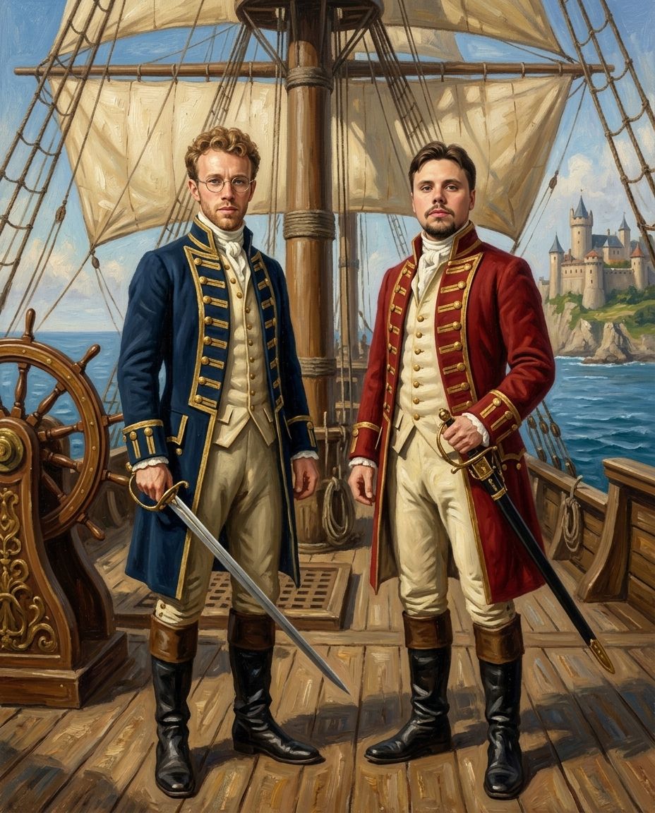 Royal Voyage – Erkek Çift kişiye özel portre tasarım örneği