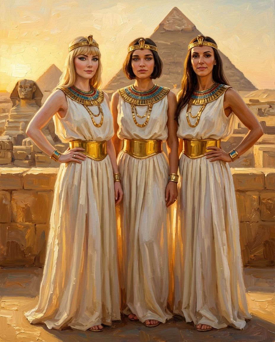 Ancient Rulers – Kadın Kuşakları kişiye özel portre tasarım örneği