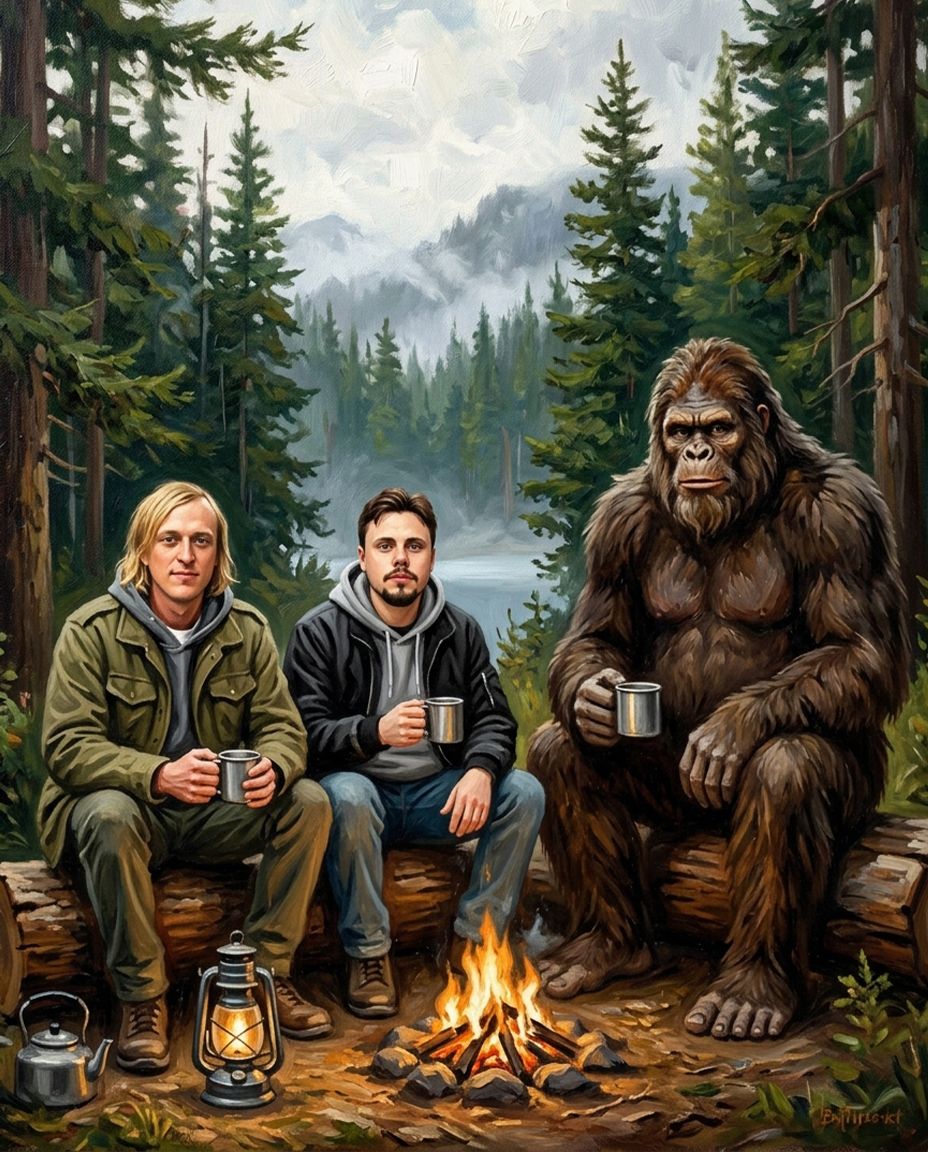 Big Foot – Yetişkin Erkek Kardeşler kişiye özel portre tasarım örneği