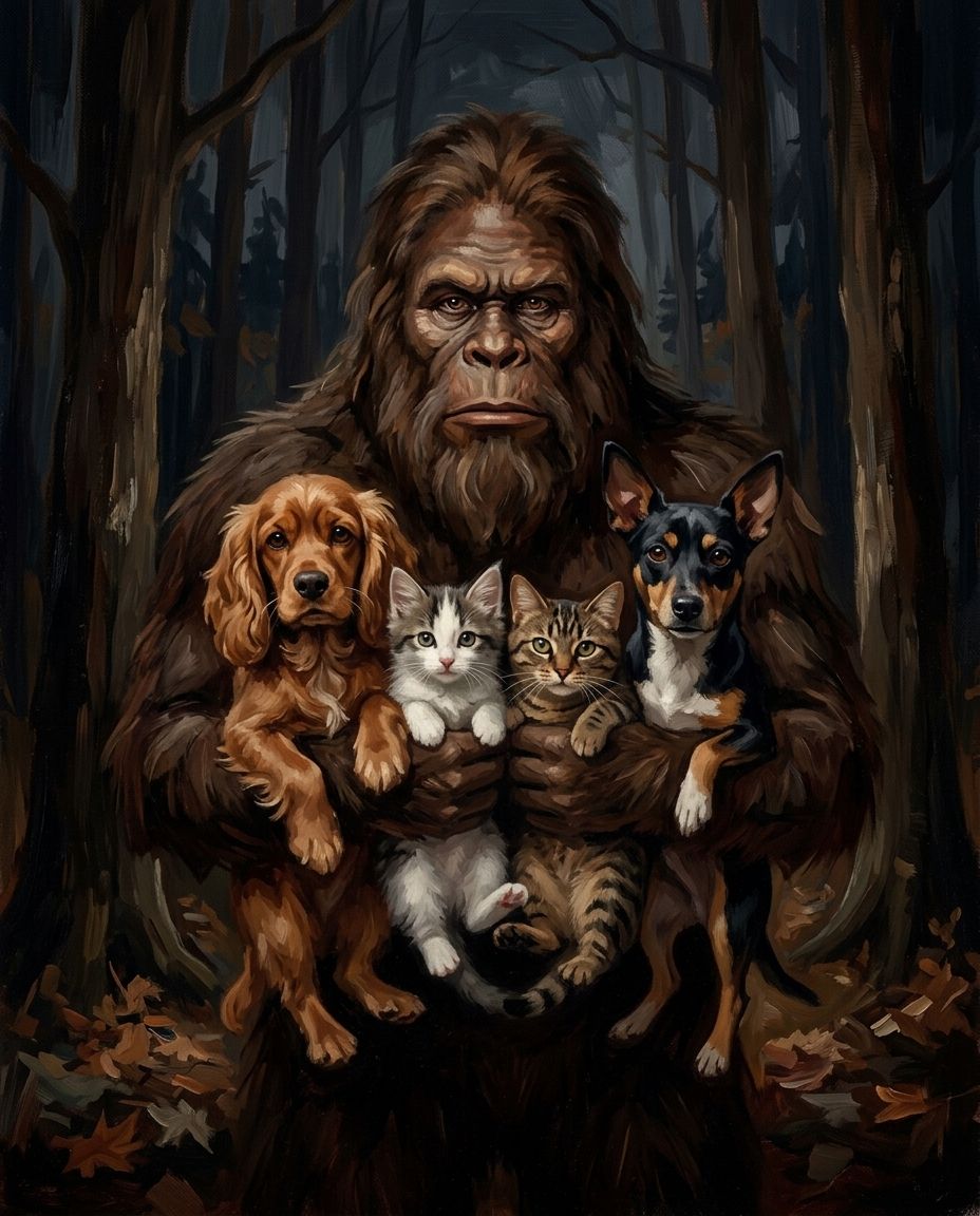 Sasquatch – Evcil Dostlar kişiye özel portre tasarım örneği