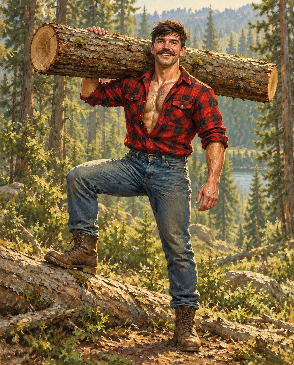 Lumberjack – Erkek kişiye özel portre tasarım örneği