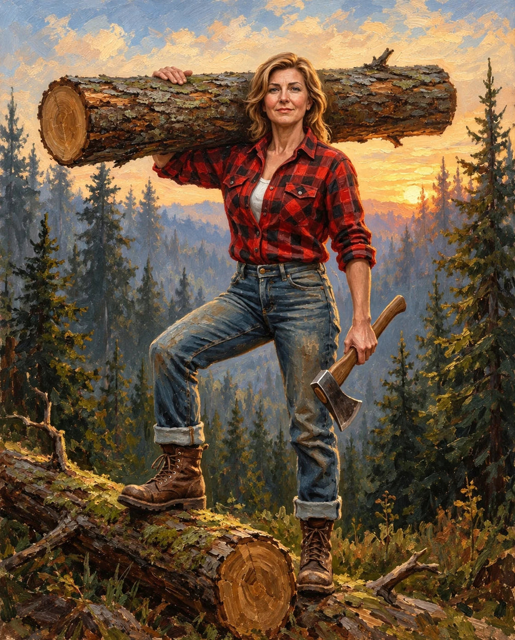 Lumberjack – Kadın kişiye özel portre tasarım örneği