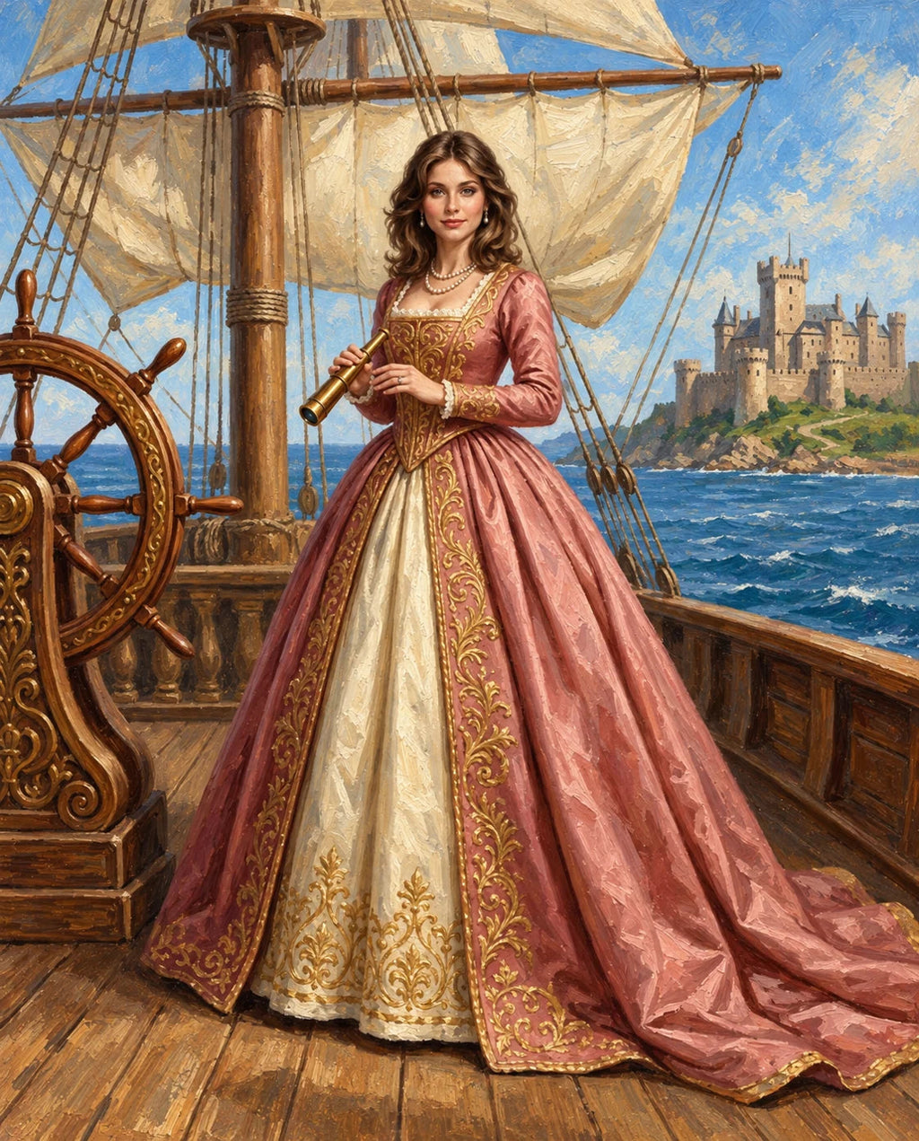 Royal Voyage – Kadın kişiye özel portre tasarım örneği