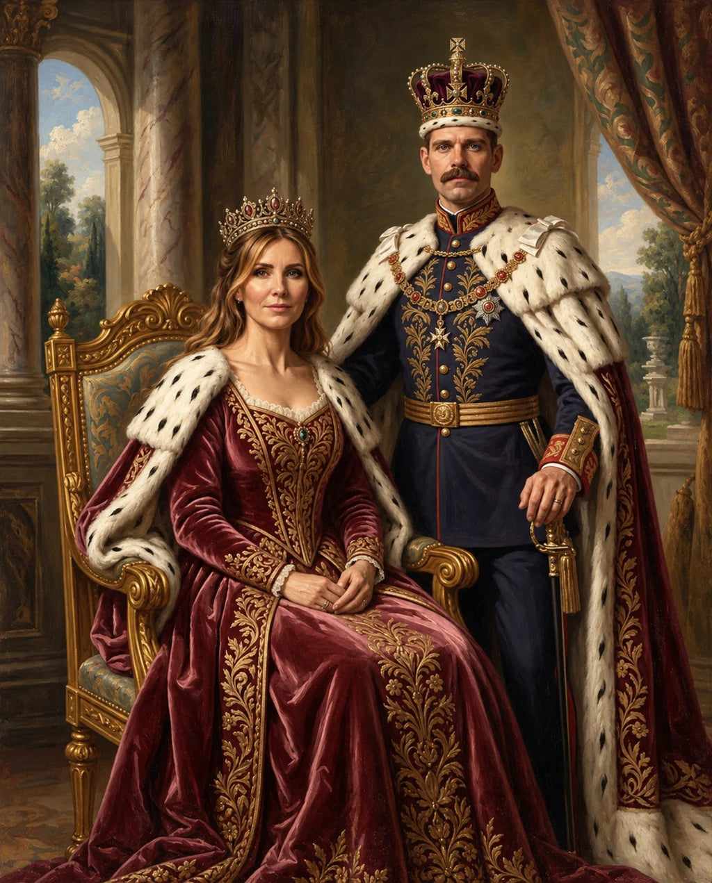 Royals – Çift kişiye özel portre tasarım örneği