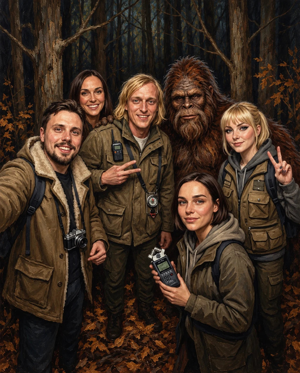 Sasquatch – Kardeşler kişiye özel portre tasarım örneği