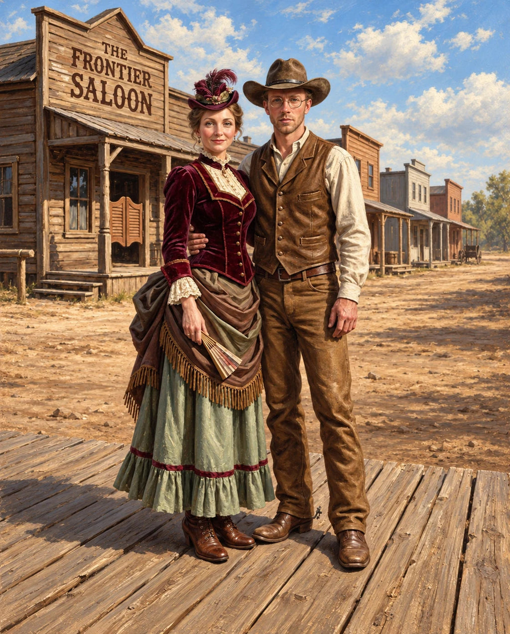 The Saloon – Çift kişiye özel portre tasarım örneği