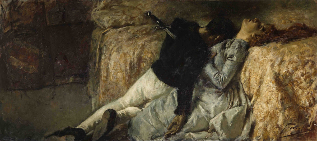 Paolo ve Francesca — Gaetano Previati Kanvas Tablo