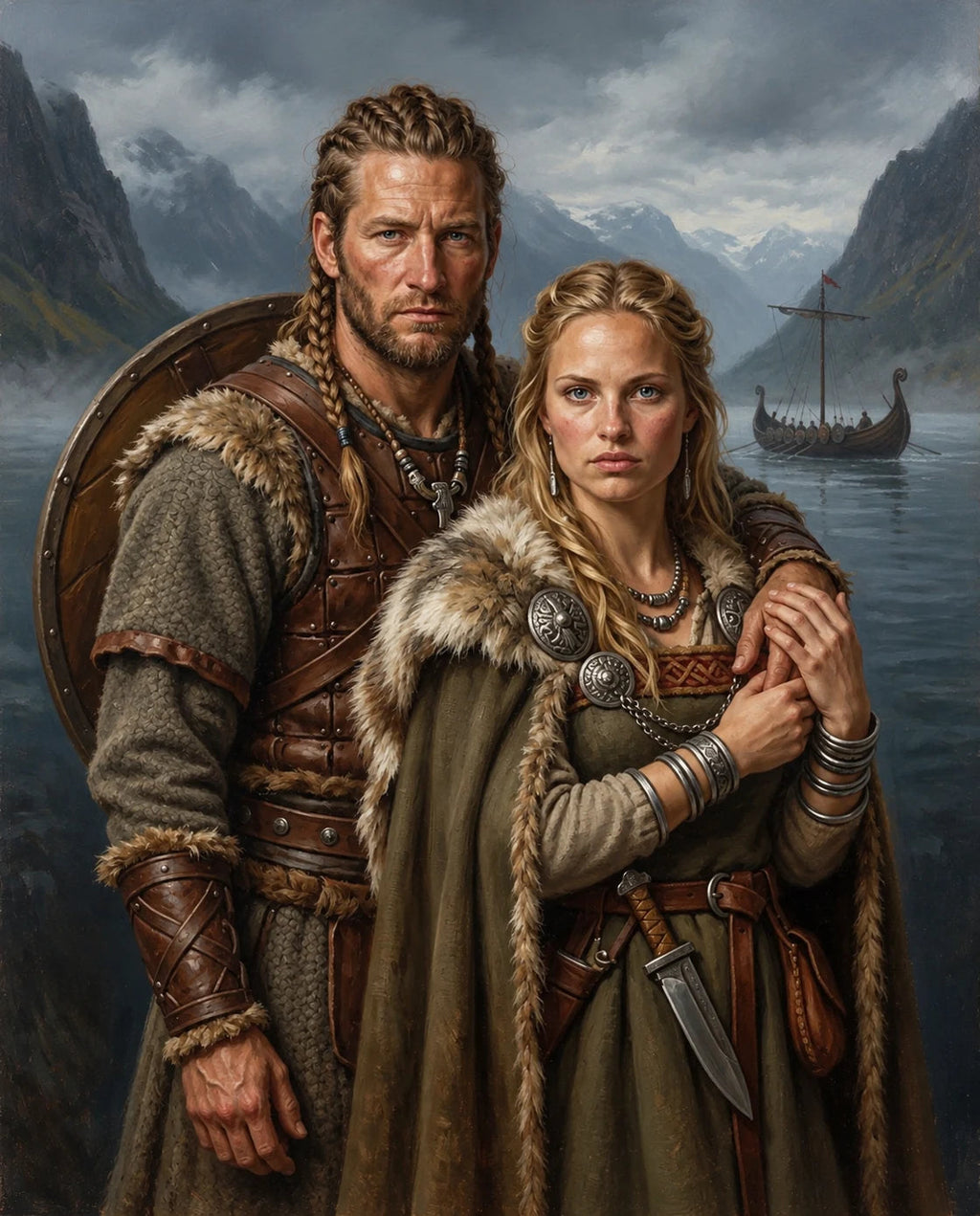 Viking – Çift kişiye özel portre tasarım örneği