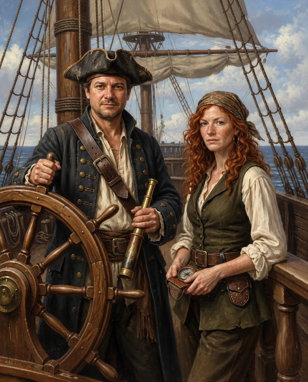 Wild Pirates – Çift kişiye özel portre tasarım örneği