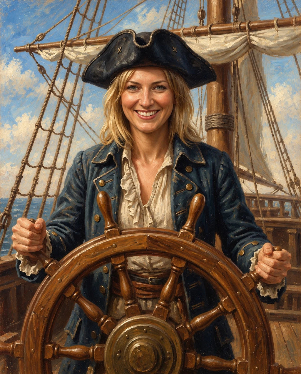 Wild Pirates – Kadın kişiye özel portre tasarım örneği
